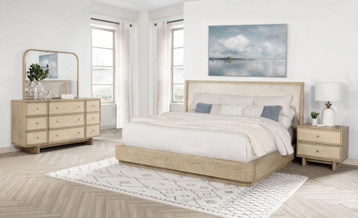 Kailani 4-piece Queen Bedroom Set Beige Oak product image