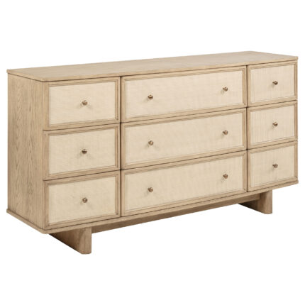 Kailani 9-drawer Dresser Cabinet Beige Oak product image