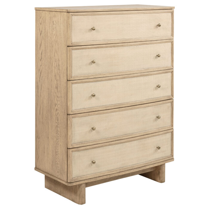 Kailani 5-drawer Bedroom Chest of Drawers Beige Oak product image