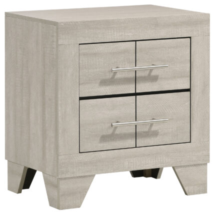 Trenton 2-drawer Nightstand Bedside Table Rustic Cream product image
