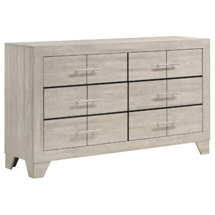 Trenton 6-drawer Bedroom Dresser Rustic Cream product image