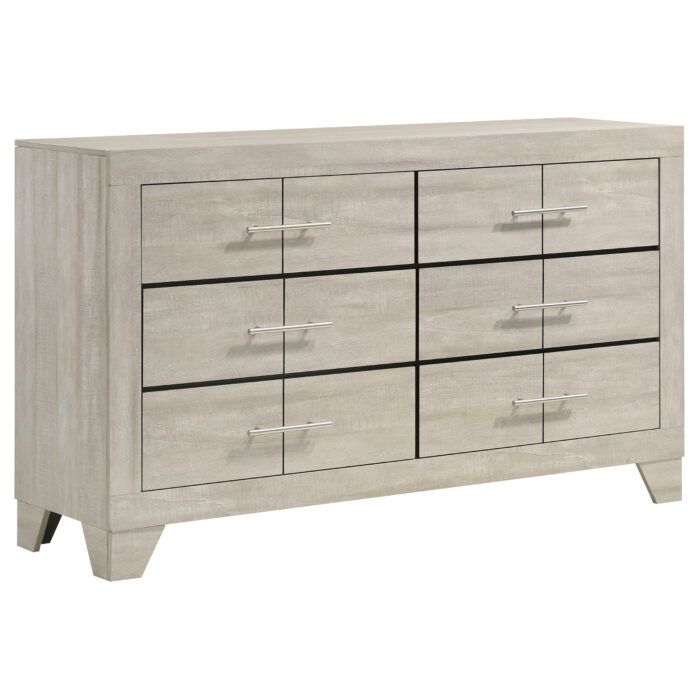 Trenton 6-drawer Bedroom Dresser Rustic Cream product image