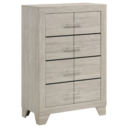 Trenton 4-drawer Bedroom Chest of Drawers Rustic Cream product image