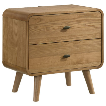Robyn 2-drawer Nightstand Bedside Table Light Ash product image