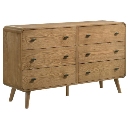 Robyn 6-drawer Bedroom Dresser Light Ash product image