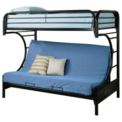 Montgomery Metal Twin Over Futon Bunk Bed Black product image