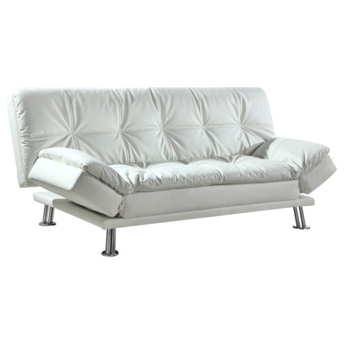 Dilleston Upholstered Tufted Convertible Sofa Bed White product image