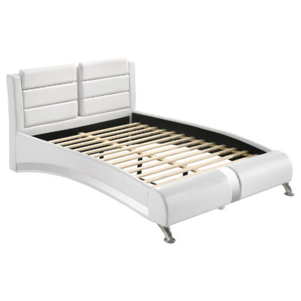 Jeremaine Upholstered California King Sleigh Bed White product image