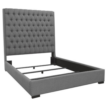 Camille Upholstered Eastern King Panel Bed Grey product image