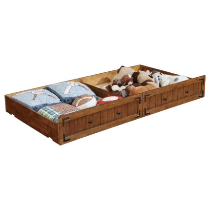 Oakdale Wood Storage Trundle Rustic Honey product image