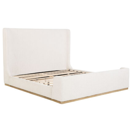 Nala Upholstered Eastern King Sleigh Bed Cream product image