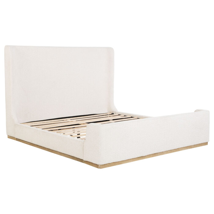 Nala Upholstered Eastern King Sleigh Bed Cream product image