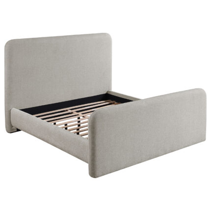 Wren Upholstered Eastern King Panel Bed Grey product image
