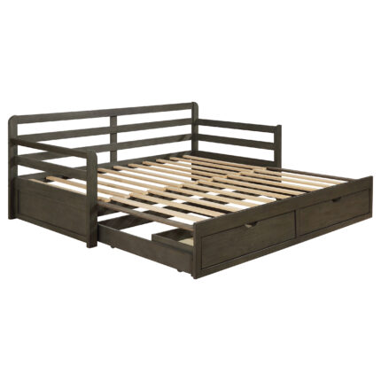 Sorrento 2-drawer Twin XL Daybed with Extension Trundle Grey product image