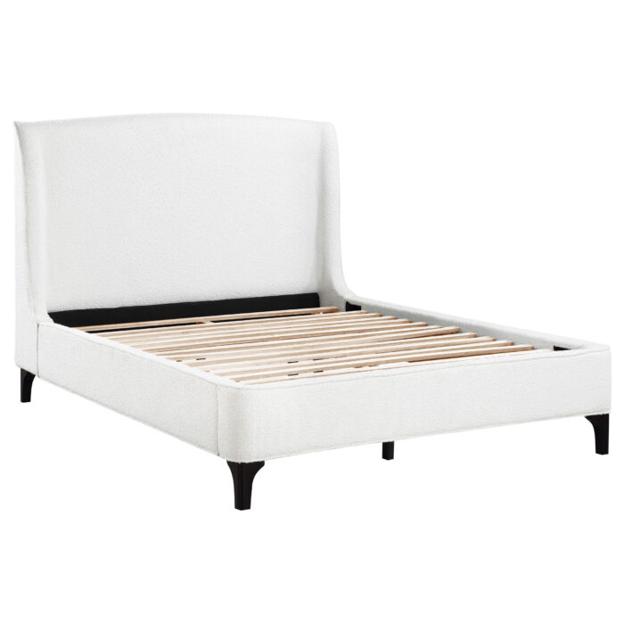 Mosby Upholstered Queen Wingback Bed Snow product image