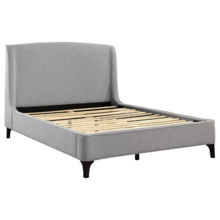Mosby Upholstered Eastern King Wingback Bed Grey product image