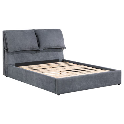 Laurel Upholstered Queen Panel Bed Dark Grey product image