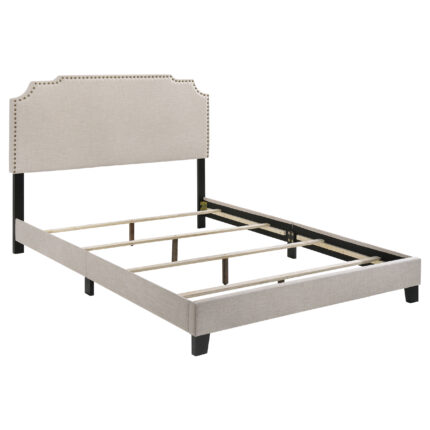 Tamarac Upholstered Eastern King Panel Bed Beige product image