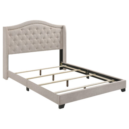 Sonoma Upholstered Eastern King Wingback Bed Beige product image