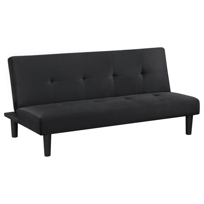 Stanford Upholstered Tufted Convertible Sofa Bed Black product image