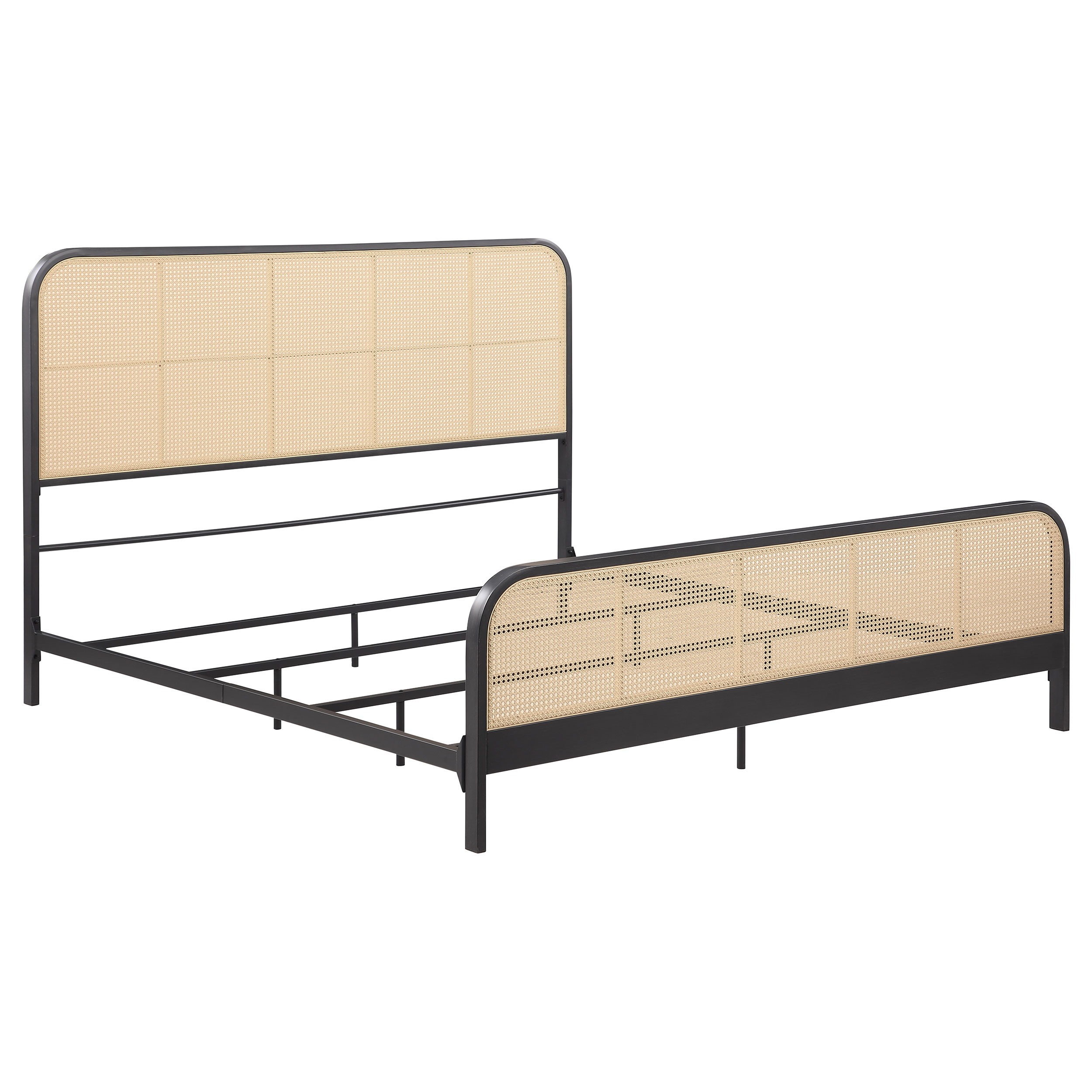 Lanewood Open Cane Webbing Metal Eastern King Bed Black Lanewood Open Cane Webbing Metal Eastern King Bed Black product image