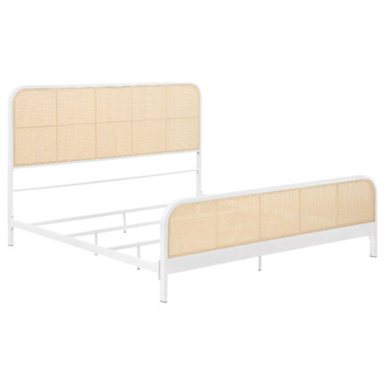 Lanewood Open Cane Webbing Metal Eastern King Bed White product image