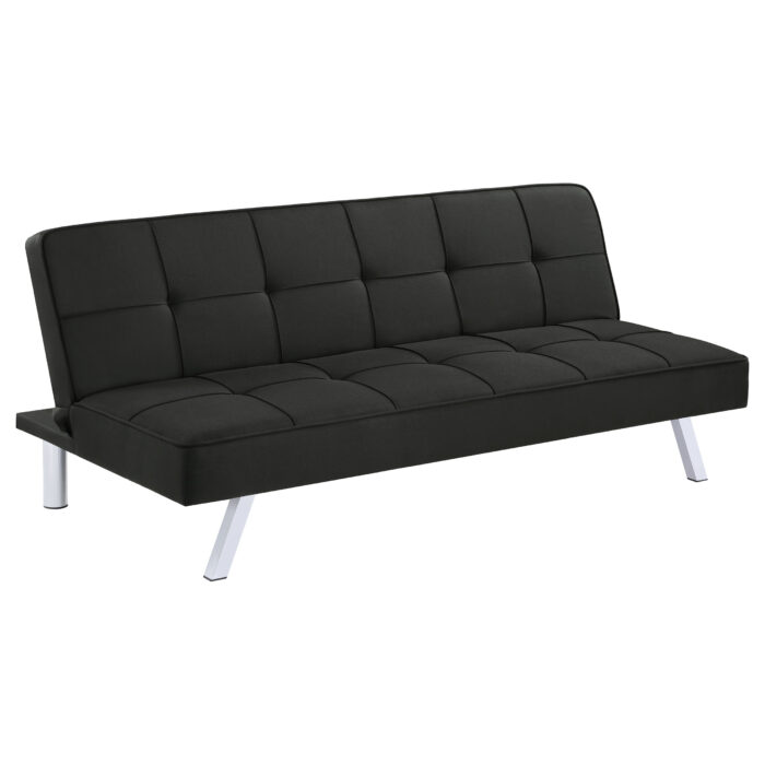 Joel Upholstered Tufted Convertible Sofa Bed Black product image