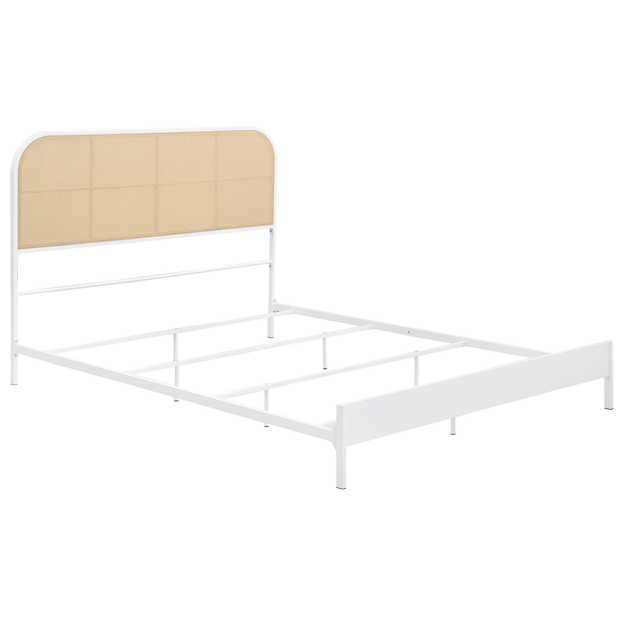 Amherst Radio Weave Rattan Metal Queen Bed White Amherst Radio Weave Rattan Metal Queen Bed White product image