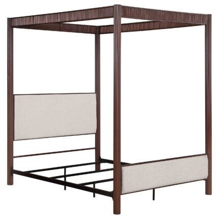 Zimmerlee 89-inch Metal Eastern King Canopy Bed Rust Brown product image