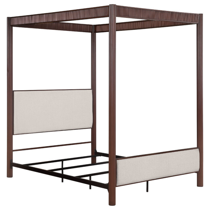 Zimmerlee 89-inch Metal Queen Canopy Bed Rust Brown product image