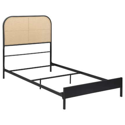 Amherst Radio Weave Rattan Metal Full Bed Black product image