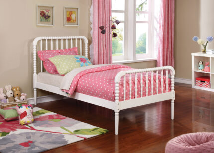 Jones Wood Twin Open Frame Bed White product image