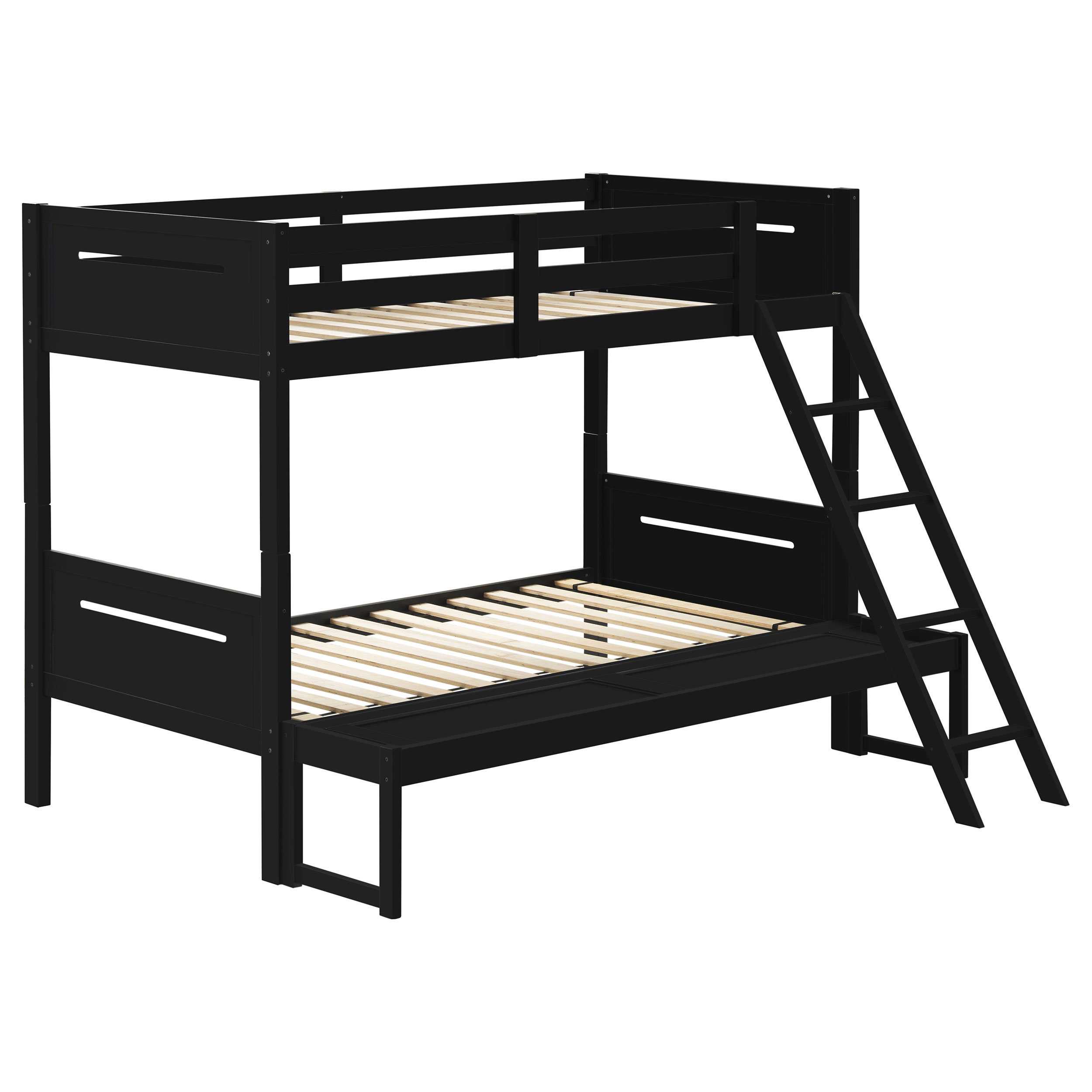 Littleton Wood Twin Over Full Bunk Bed Black Littleton Wood Twin Over Full Bunk Bed Black product image