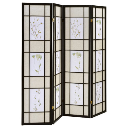 Catabella 4-Panel Room Divider Folding Shoji Screen Floral product image