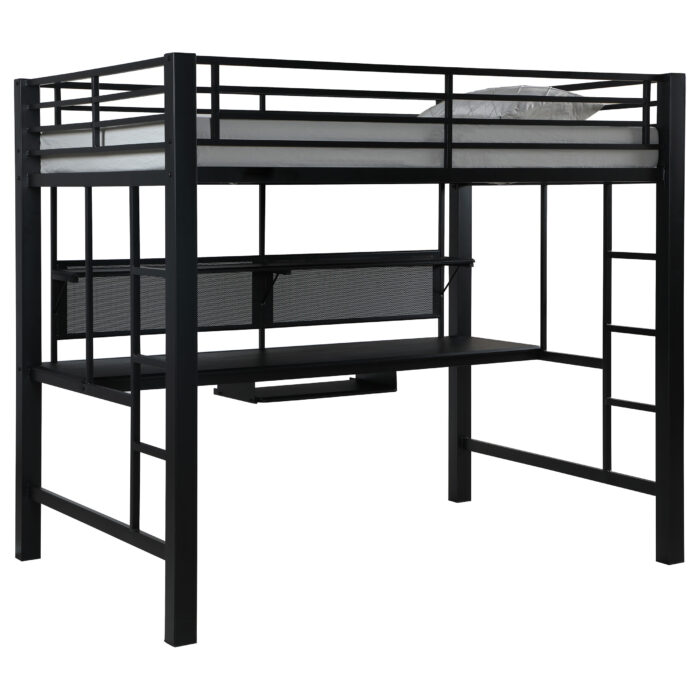 Avalon Full Workstation Loft Bed Black product image