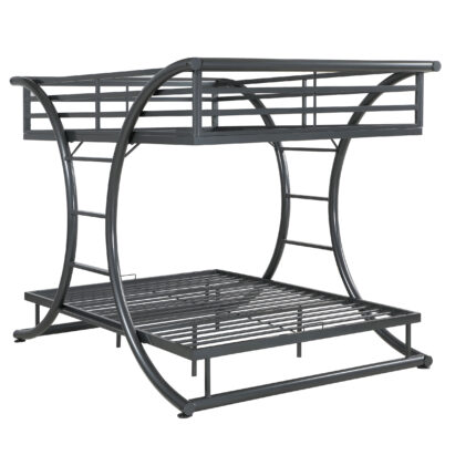 Stephan Metal Full Over Full Bunk Bed Gunmetal product image