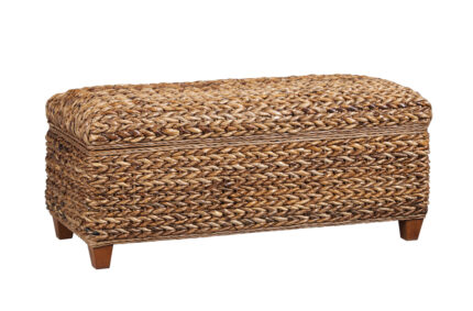 Laughton Hand-Woven Banana Leaf Storage Trunk Amber product image