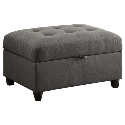 Stonenesse Rectangular Upholstered Storage Ottoman Grey product image