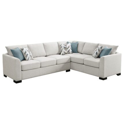 Ashford Chenille Upholstered Sleeper Sectional Sofa Greige product image