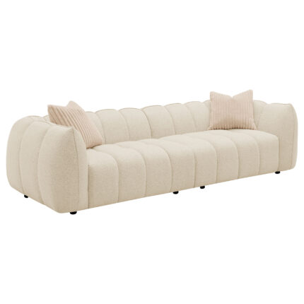 Winchester Boucle Upholstered Extra Long Sofa Sand Pebble product image