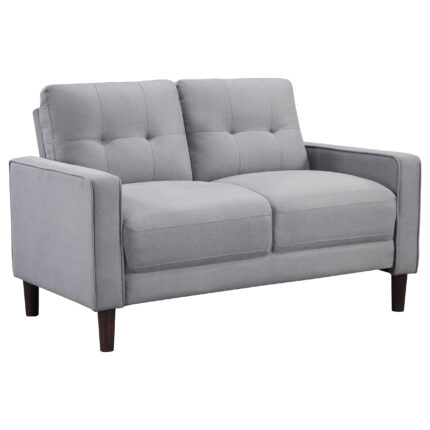 Bowen Upholstered Track Arm Tufted Loveseat Grey product image