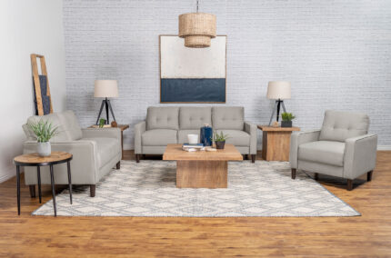 Bowen 3-piece Upholstered Track Arm Tufted Sofa Set Beige product image