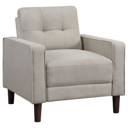 Bowen Upholstered Track Arm Tufted Accent Chair Beige product image