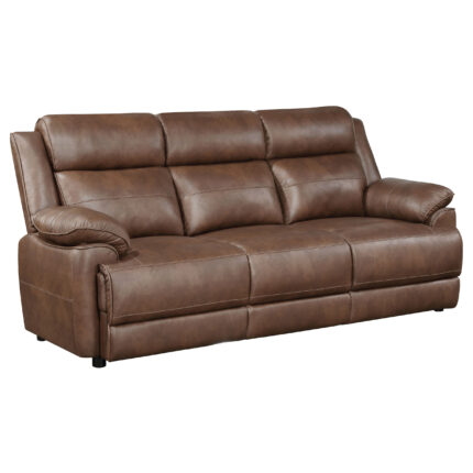 Ellington Upholstered Padded Arm Sofa Dark Brown product image
