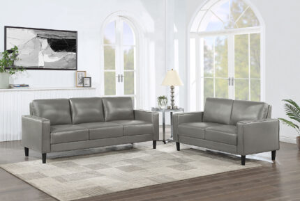 Ruth 2-piece Upholstered Track Arm Sofa Set Grey product image