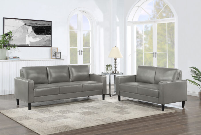 Ruth 2-piece Upholstered Track Arm Sofa Set Grey product image