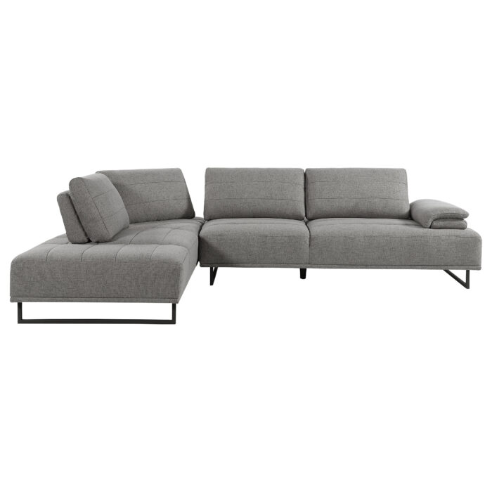 Arden Upholstered Sectional Sofa with Adjustable Back Taupe product image