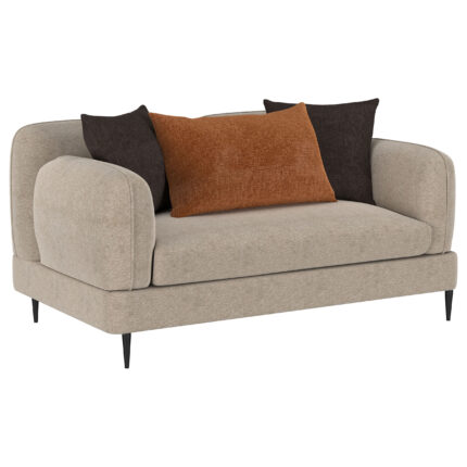 Jade Chenille Upholstered Sculpted Track Arm Loveseat Latte product image