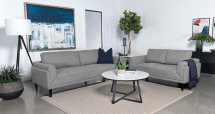 Rilynn 2-piece Upholstered Track Arm Sofa Set Grey product image