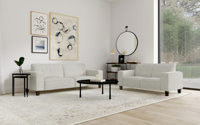 Deerhurst 2-piece Upholstered Track Arm Sofa Set Greige product image